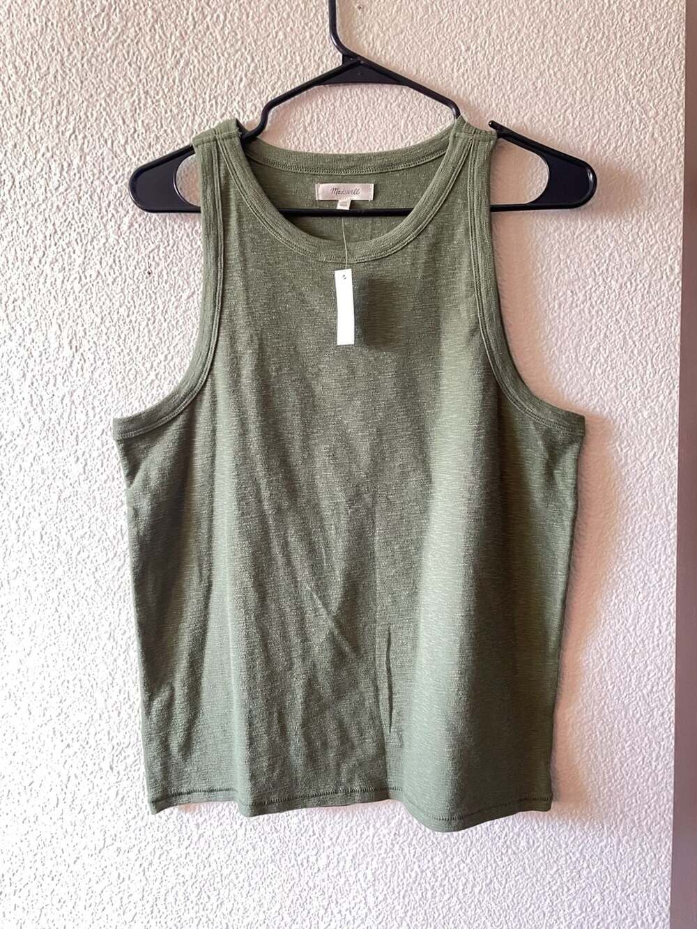 Madewell Broadcast Tank Top in Olive Green